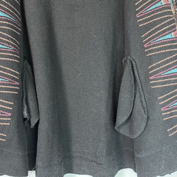 Miss Me Embroidered Sweatshirt Jacket Hoodie Distressed Hem Cotton Womens Large - Picture 7 of 16